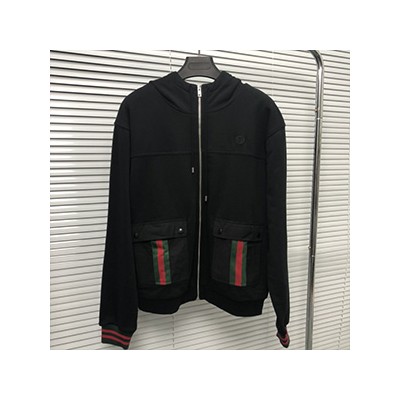 GUCCI WEB DETAIL HOOD JACKET - 구찌 웹 디테일 후드 자켓