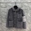 THOM BROWN FOUR BAR JACKET - 톰브라운 사선 양털자켓