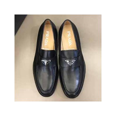 PRADA LEATHER LOAFER - 프라다 남성용 가죽 로퍼