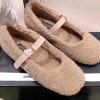 CHANEL MARY JANE WOOL FLAT SHOES - 샤넬 메리제인 양털 플랫 슈즈