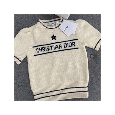 CHRISTIAN DIOR LUCKY STAR KNIT SHIRT - 크리스찬 디올 럭키 스타 니트 반팔티셔츠