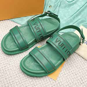 LOUIS VUITTON BIG LOGO MONOGRAM VELCRO SANDAL - 루이비통 빅로고 모노그램 벨크로 샌들