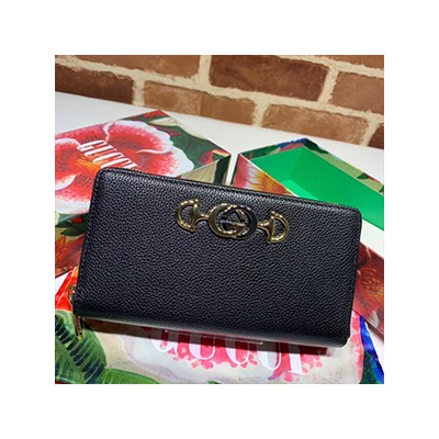 [NEW ARRIVAL] GUCCI ZUMI GRAINY LEATHER ZIP AROUND WALLET - 구찌 주미 레더 집 어라운드 지갑