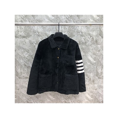 THOM BROWN FOUR BAR JACKET - 톰브라운 사선 양털자켓