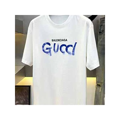 GUCCI X BALENCIAGA LOGO T-SHIRT - 구찌 X 발렌시아가 로고 반팔 티셔츠