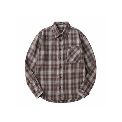 BALENCIAGA CHECK PATTERN SHIRT - 발렌시아가 체크패턴 로고 셔츠