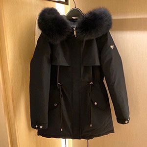 PRADA LADY FOX FUR HOODIE PADDING - 프라다 폭스퍼 후드 패딩