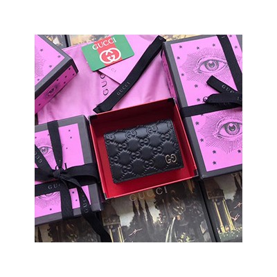 [2018 NEW ARRIVAL] GUCCI SIGNATURE LEATHER WALLET - 구찌 시그니쳐 레더 반지갑