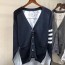 THOM BROWNE KNIT V-NECK CARDIGAN - 톰브라운 니트 브이넥 가디건