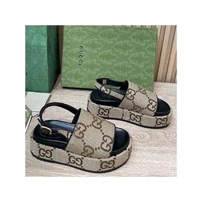 GUCCI SUPREME PLATFORM SANDAL - 구찌 수프림 플랫폼 샌들