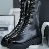 CHANEL CAP TOE LACE UP COMBAT BOOTS - 샤넬 캡토 컴뱃 부츠