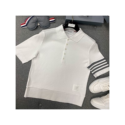 THOM BROWNE KNIT T SHIRT - 톰브라운 니트 반팔티셔츠