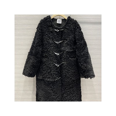 TOTEME SHAGGY SHEARLING CLASP COAT - 토템 섀기 시어링 크래스프 코트