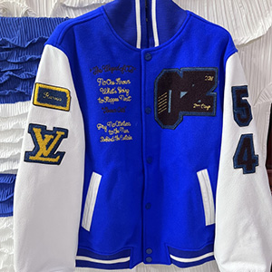 LOUIS VUITTON MULTI PATCH LEATHER VARSITY JACKET - 루이비통 멀티패치 바시티 블루종 자켓