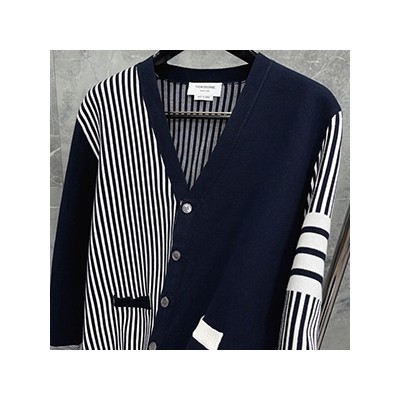 THOM BROWN STRIPE PATTERN GARDIGAN - 톰브라운 스트라이프 시어서커 가디건