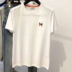 HERMES HORSE LOGO SHORT T-SHIRT - 에르메스 로고 반팔 티셔츠