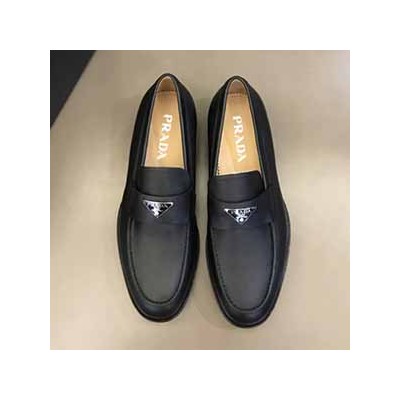 PRADA LEATHER LOAFER - 프라다 남성용 가죽 로퍼