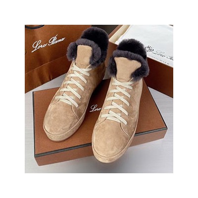 LOROPIANA HIGH TOP WOOL SNEAKERS - 로로피아나 하이탑 양털 스니커즈