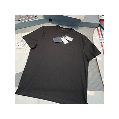 PRADA TRIANGLE LOGO T SHIRT - 프라다 트라이앵글 로고 반팔 티셔츠