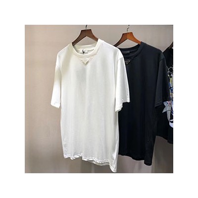 PRADA SHORT SLEEVE T SHIRT - 프라다 삼각로고 반팔티셔츠