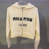 MIUMIU HOOD JIP UP SWEATER - 미우미우 후드 집업 스웨터