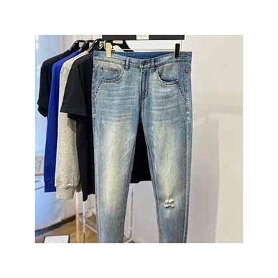 SAINT LAURENT LOGO VINTAGE JEANS - 입생로랑 로고 빈티지 청바지