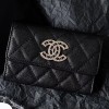 CHANEL FLAP CARD HOLDER - 샤넬 큐빅로고 플랩 카드홀더