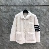 THOM BROWN FOUR BAR JACKET - 톰브라운 사선 양털자켓