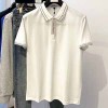 SALVATORE FERRAGAMO LOGO COLLAR T SHIRT - 살바토레 페레가모 로고 카라 반팔 티셔츠