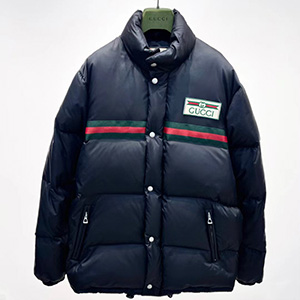 GUCCI LOGO PATCH PADDING JACKET - 구찌 로고 패치 패딩자켓