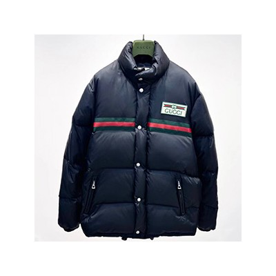 GUCCI LOGO PATCH PADDING JACKET - 구찌 로고 패치 패딩자켓