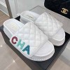 CHANE QUILTING COLOR LOGO SLIPPER - 샤넬 퀄팅 컬러 로고 슬리퍼