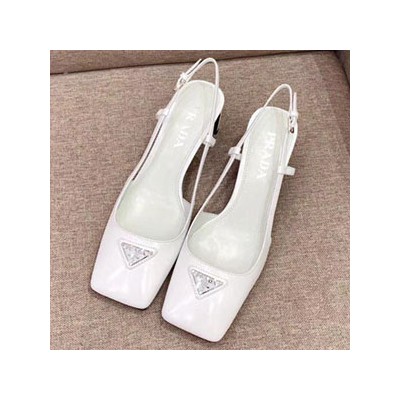 PRADA TRIANGLE LOGO SLING BACK - 프라다 삼각로고 슬링백