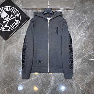 CHROMEHEARTS LOGO HOOD JIP UP - 크롬하츠 로고 후드 집업