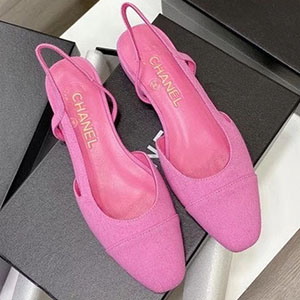 CHANEL SLING BACK FLAT SHOES - 샤넬 슬링백 플랫 슈즈