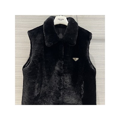 PRADA LADY VEST - 프라다 여성용 털 조끼