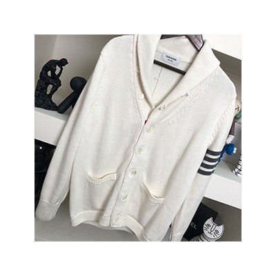 THOM BROWNE KNIT CARDIGAN - 톰브라운 사선완장 니트 가디건