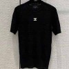 CHANEL KNIT T SHIRT - 샤넬 니트 반팔 티셔츠