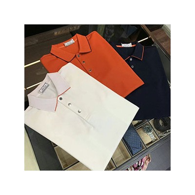 HERMES MEN'S COLLAR T-SHIRT - 에르메스 남성용 카라 티셔츠