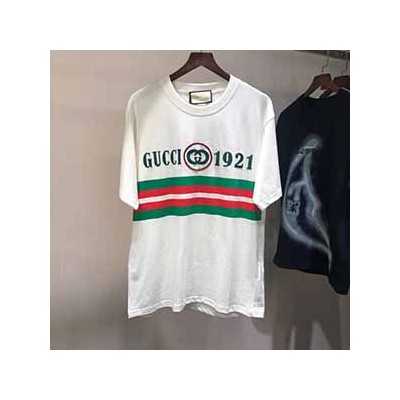 GUCCI 1921 LOGO T SHIRT - 구찌 1921 로고 반팔 티셔츠