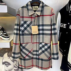 BURBERRY JIP UP CHECK COAT - 버버리 체크 집업 코트