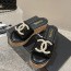 CHANEL CC LOGO SLIPPER - 샤넬 CC로고 슬리퍼