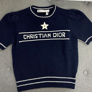 CHRISTIAN DIOR LUCKY STAR KNIT SHIRT - 크리스찬 디올 럭키 스타 니트 반팔티셔츠