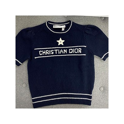 CHRISTIAN DIOR LUCKY STAR KNIT SHIRT - 크리스찬 디올 럭키 스타 니트 반팔티셔츠