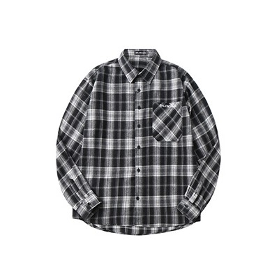 BALENCIAGA CHECK PATTERN SHIRT - 발렌시아가 체크패턴 로고 셔츠