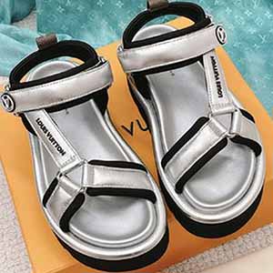 LOUIS VUITTON POOL PILOW COMFORT VELCRO SANDAL - 루이비통 풀 필로우 콤포트 벨트로 스트랩 샌들