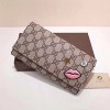 GUCCI EMBROIDERED FACE ZIP-AROUND WALLET - 구찌 엠브로이더 페이스 지퍼 장지갑