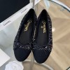 CHANEL TWEED FLAT SHOES - 샤넬 트위드 플랫슈즈