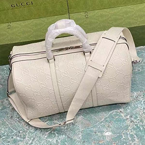  GUCCI EMBOSSED HANDLE BAG - 구찌 엠보시드 보스턴 백