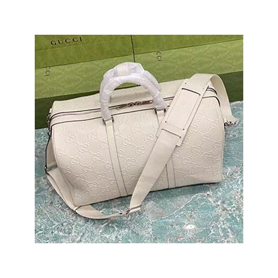  GUCCI EMBOSSED HANDLE BAG - 구찌 엠보시드 보스턴 백